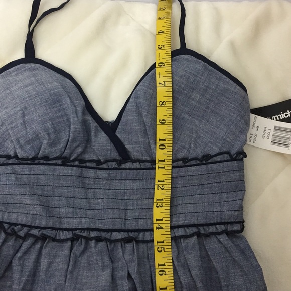 My Michelle Denim Sleeveless Dress Size 7 NWT - Picture 7 of 8