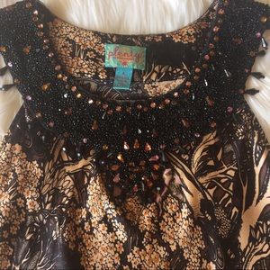 Plenty by Tracy Reese Silk Beaded Blouse