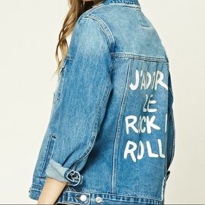 Denim distressed jacket