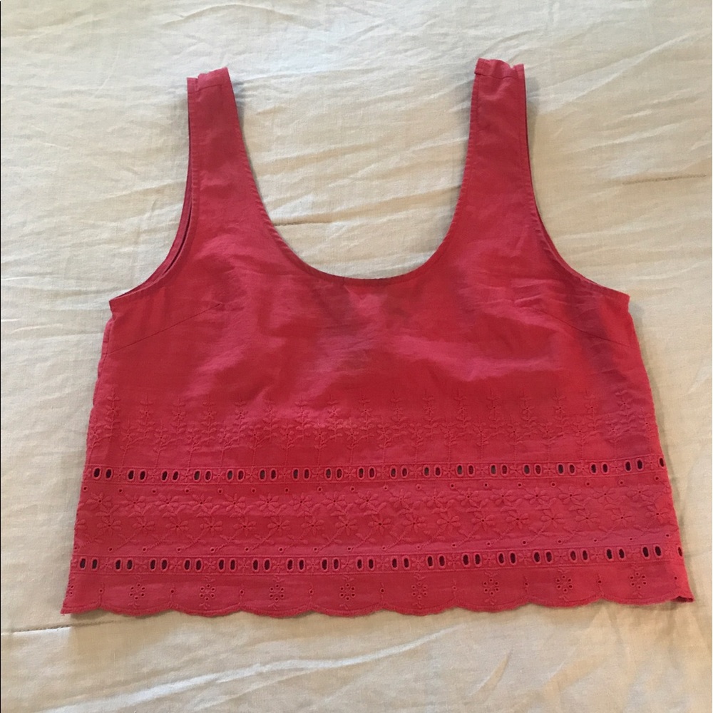 Red crop top