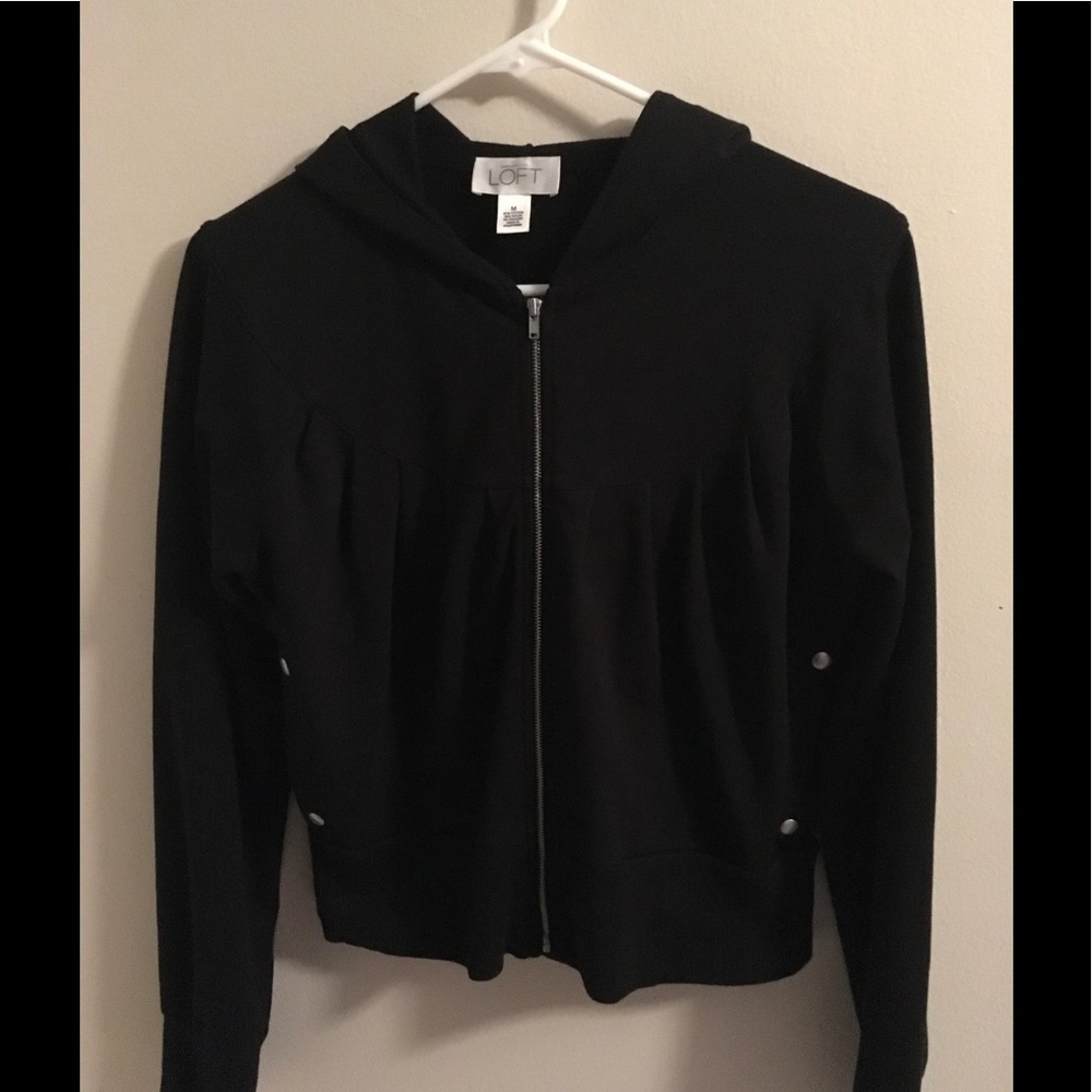 Ann Taylor loft zip up with hood