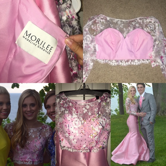 Mori Lee Two Piece Prom Dress - Picture 2 of 8