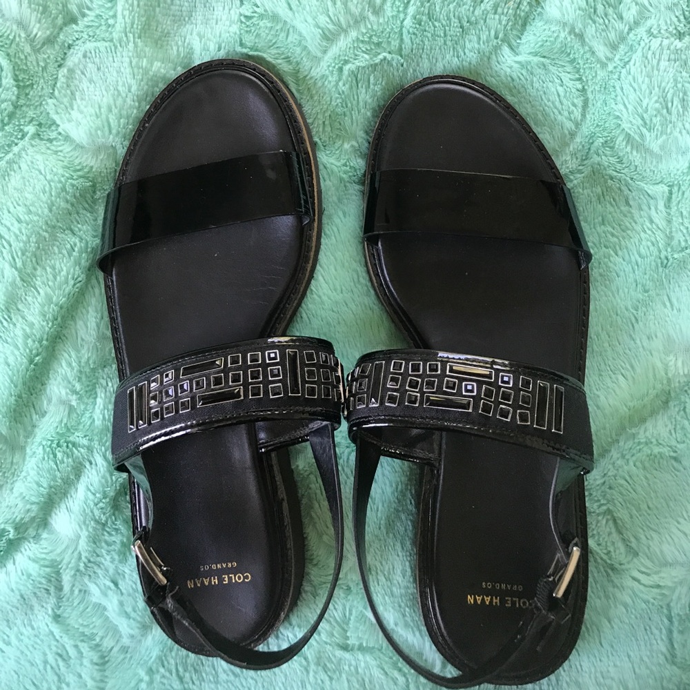 Cole Haan Black patent sandals