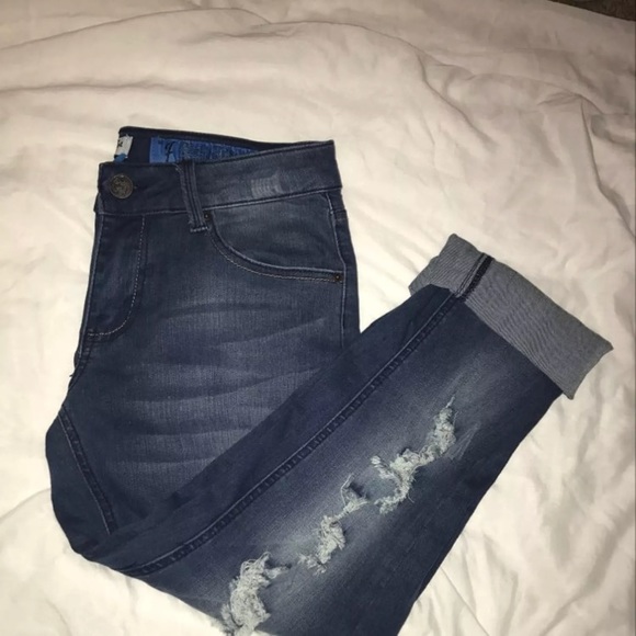 Mis-rise ripped jeans - Picture 2 of 3