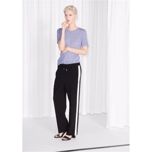 & Other Stories black/white trouser