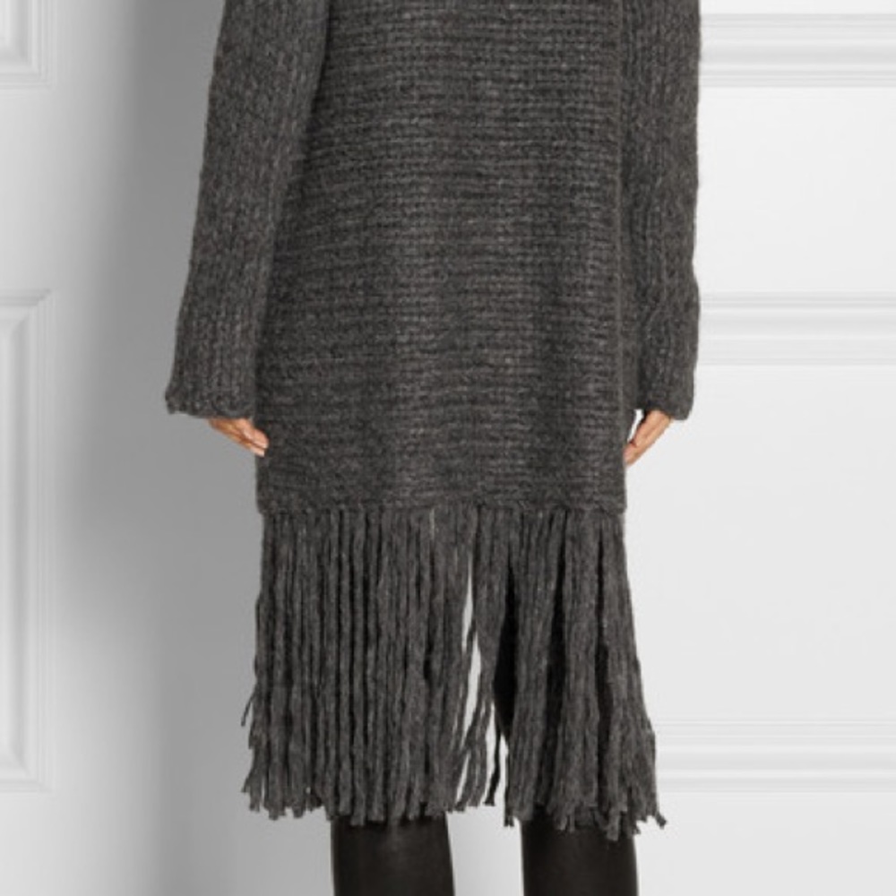Raquel Allegra Fringed Alpaca Blend Cardigan - Picture 4 of 8