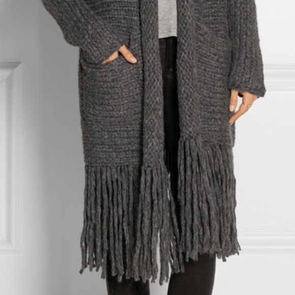 Raquel Allegra Fringed Alpaca Blend Cardigan - Picture 3 of 8