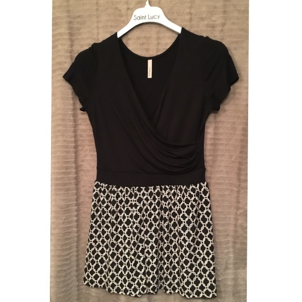 Black Romper w Design On Bottom