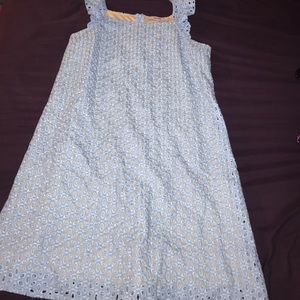 very light blue church dress