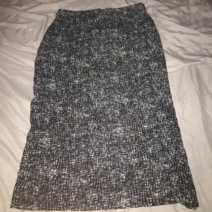 Black and White Pencil Skirt