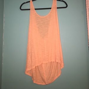 Open back AEO peach tank