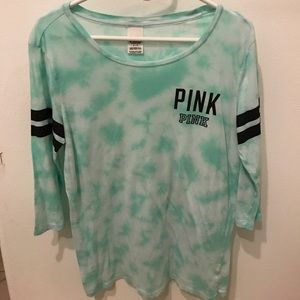 PINK green tie-dye long sleeve