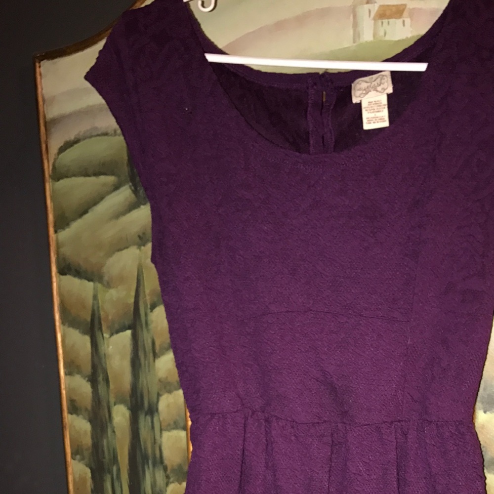 Purple, textured dress