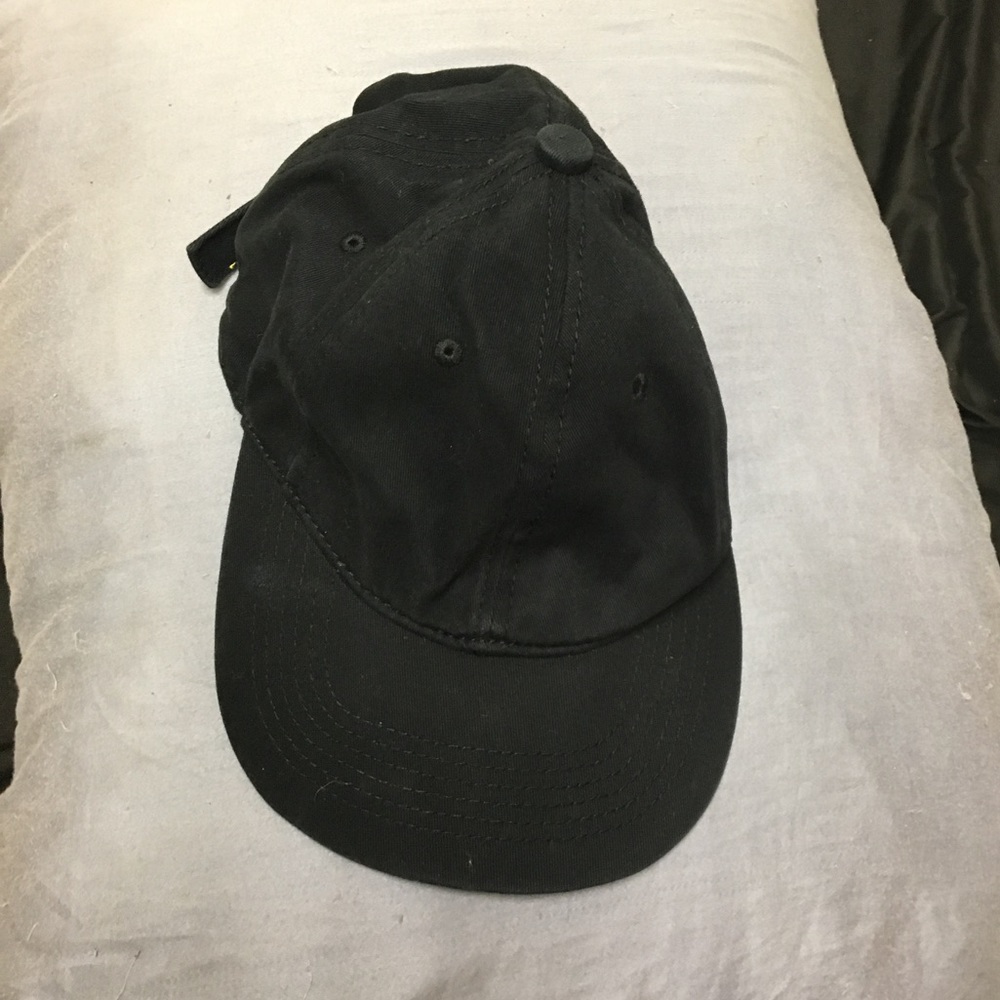 Plain black baseball cap