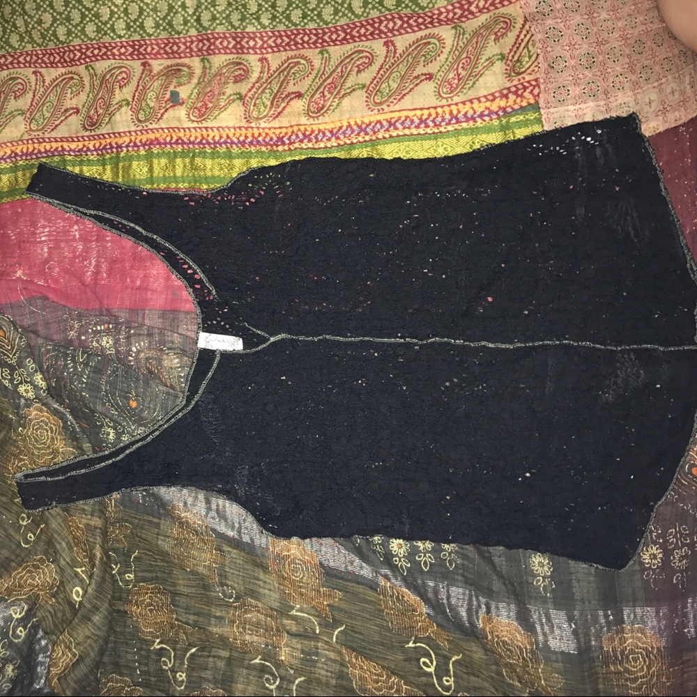 black tank top with cutouts