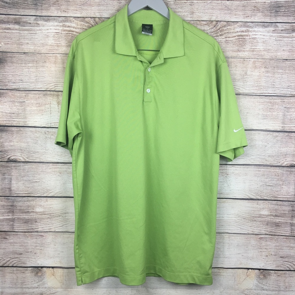 Nike men's UV golf 🏌 polo shirt lime green Sz XL