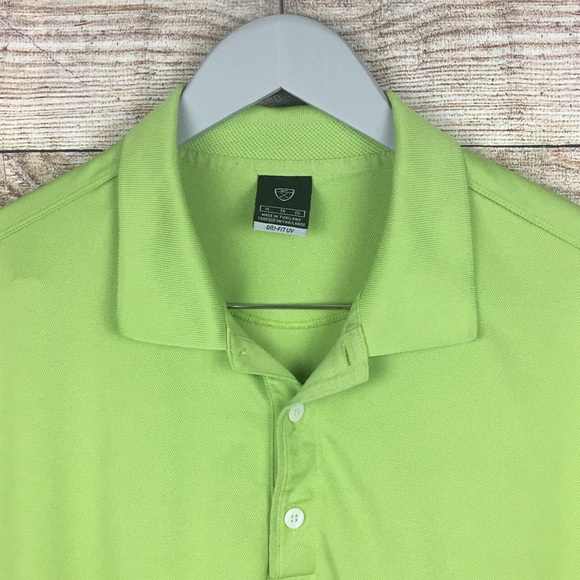 Nike men's UV golf 🏌 polo shirt lime green Sz XL - Picture 2 of 8