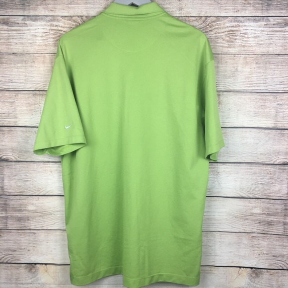 Nike men's UV golf 🏌 polo shirt lime green Sz XL - Picture 5 of 8