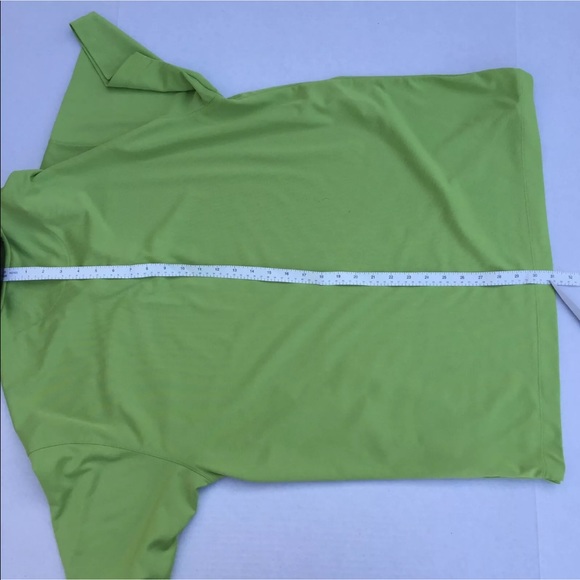 Nike men's UV golf 🏌 polo shirt lime green Sz XL - Picture 7 of 8
