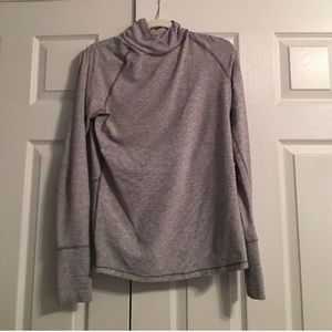 Lululemon mock neck peplum pullover gray 6