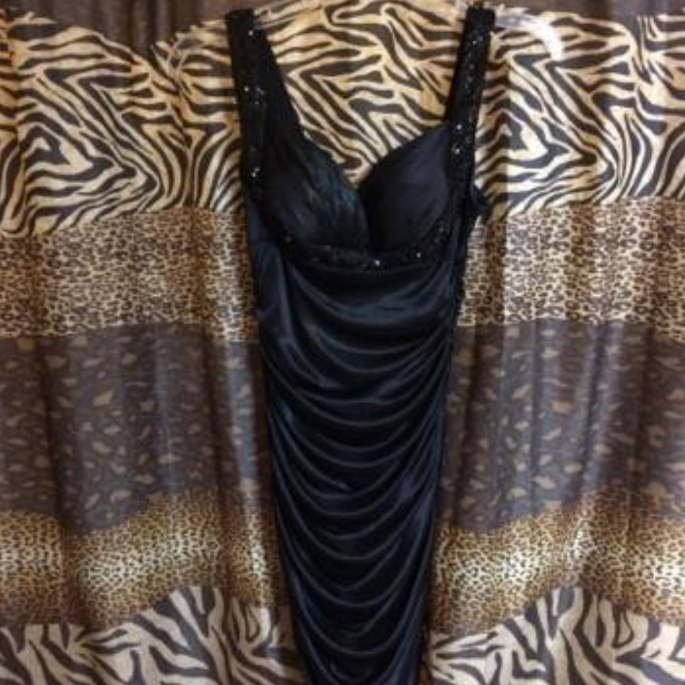 Black Sequin Prom Dress