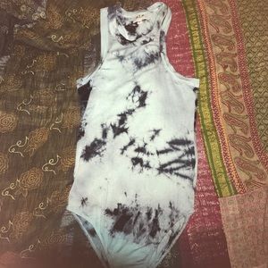 light and dark blue body suit tank