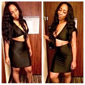 Sexy black skirt set