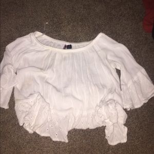 white off the shoulder top