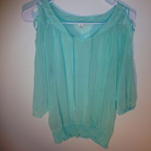 Mint Green Sheer Top