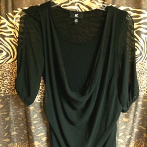 Cold Shoulder Black Top