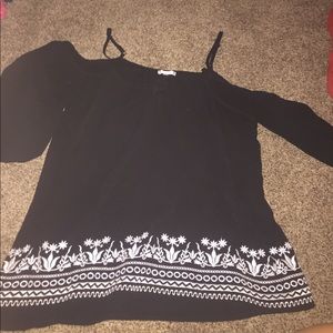 black off the shoulder top