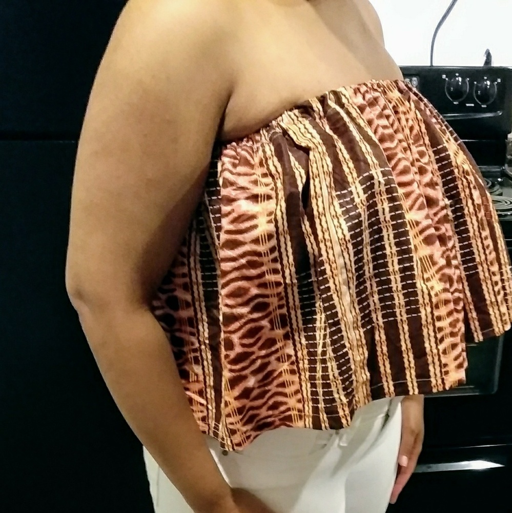 Ankara sleeveless crop top