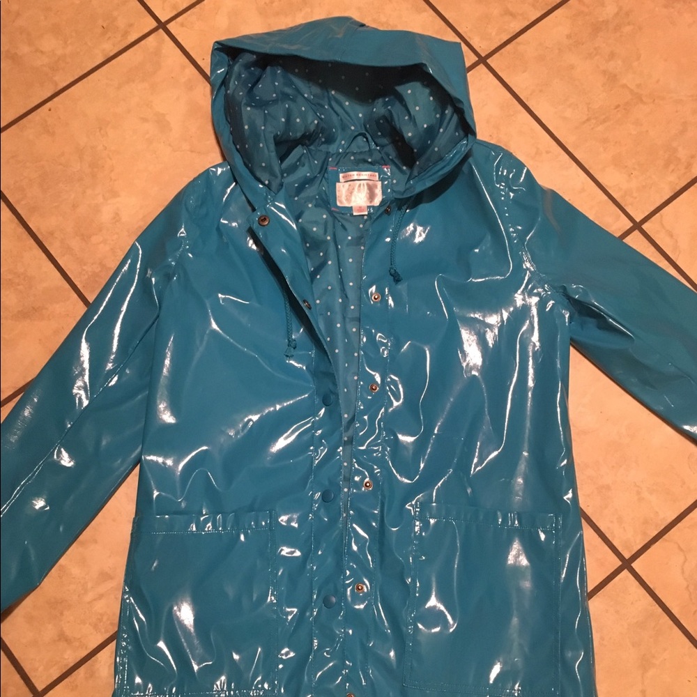 Blue raincoat