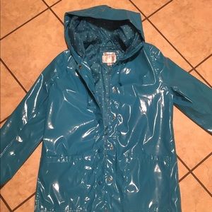 Blue raincoat