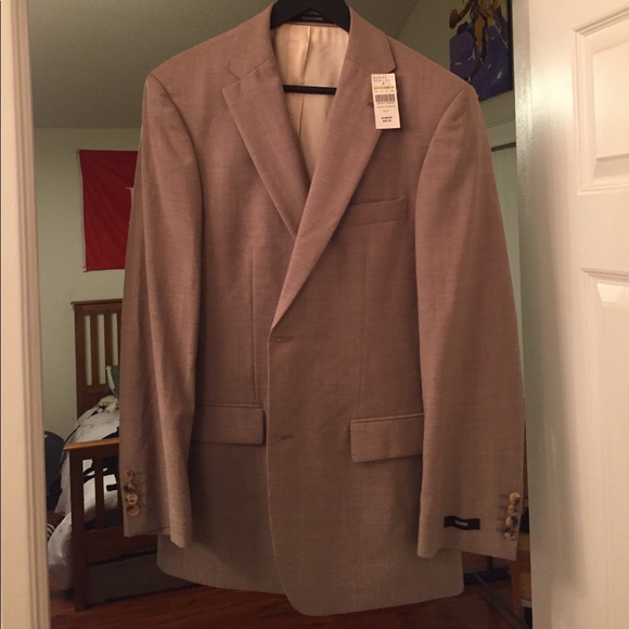 Slim Fit Tan Hugo Boss Blazer 100% Virgin Wool