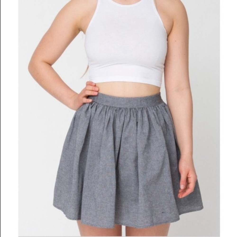 American Apparel Chambray Skirt