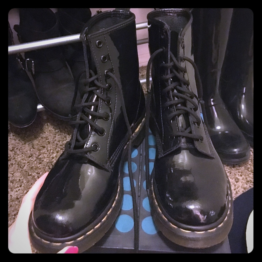 Women's Dr. Martens Patent Black Boots