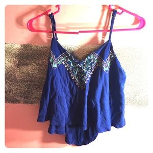 Blue crop top