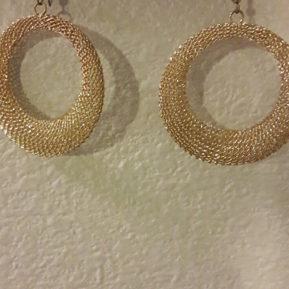 Gold plated hoop earrings