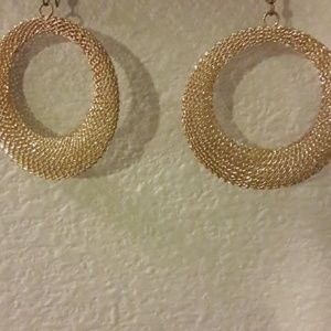 Gold plated hoop earrings