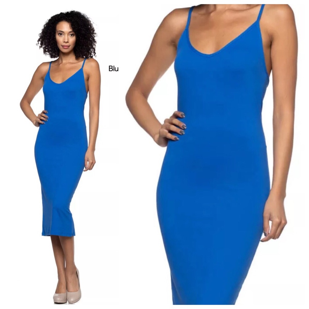 ‼️LAST ONE‼️“Noelle” Back-Slit Cami Bodycon Dress