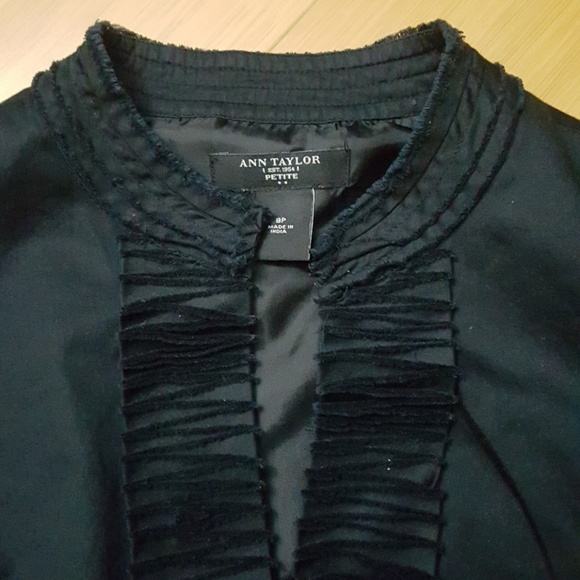 Ann Taylor Black Cotton Dress with pockets - Picture 4 of 5