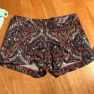 Paisley chino shorts
