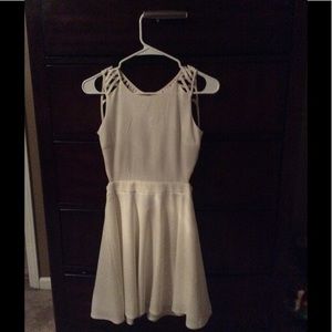 White dress with fun back