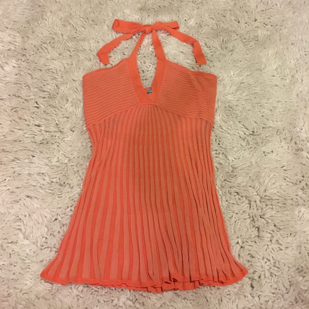 VINTAGE Marciano orange halter top