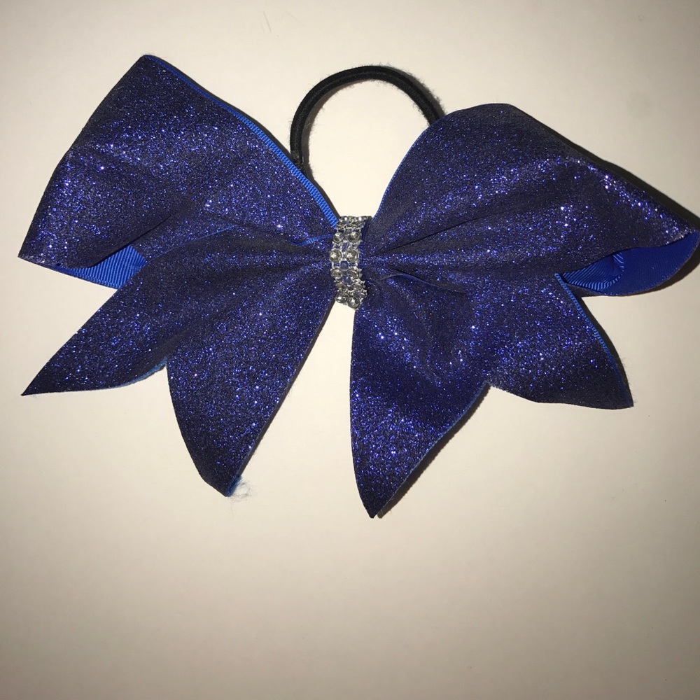 New blue sparkling cheer bow !