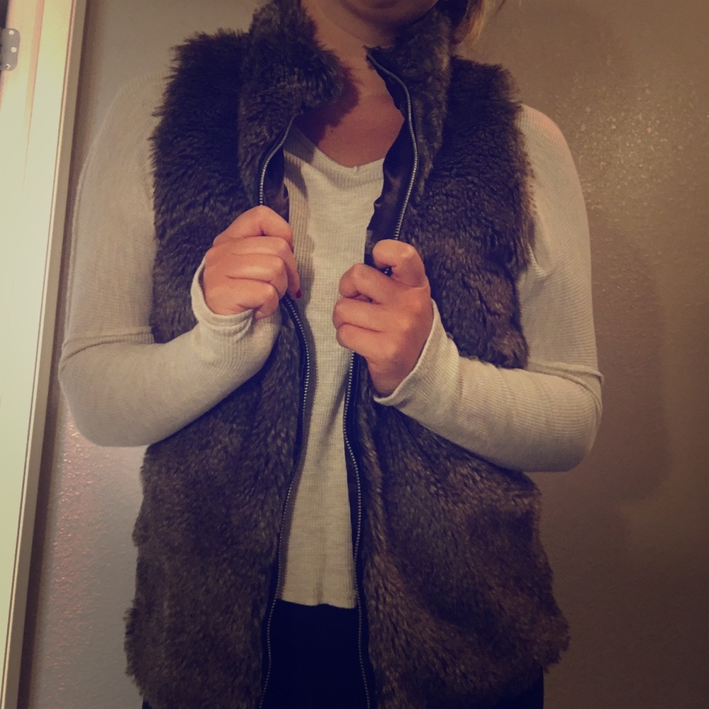 Brown Fur Vest