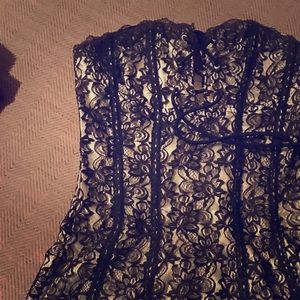 Strapless Lace Mini Dress