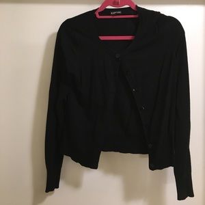 Black Express button-up cardigan