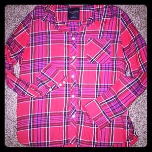 AE Pink and Red Flannel